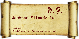 Wachter Filoméla névjegykártya